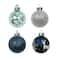 7 Pack 1.5" Blue & Silver Reindeer Shatterproof Ball Ornaments by Ashland®